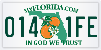 FL license plate 0141FE