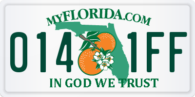 FL license plate 0141FF