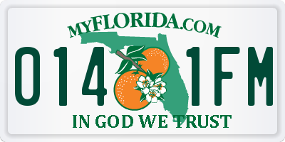 FL license plate 0141FM