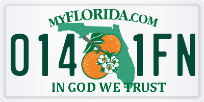 FL license plate 0141FN