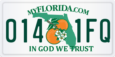 FL license plate 0141FQ
