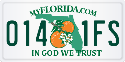 FL license plate 0141FS