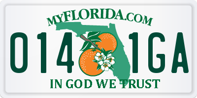 FL license plate 0141GA