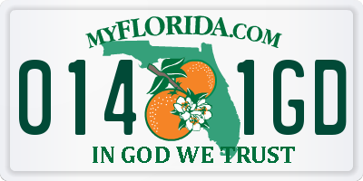 FL license plate 0141GD