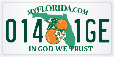 FL license plate 0141GE
