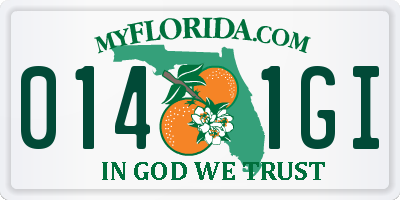 FL license plate 0141GI