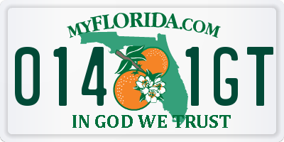 FL license plate 0141GT