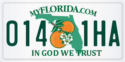 FL license plate 0141HA