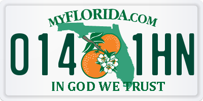 FL license plate 0141HN