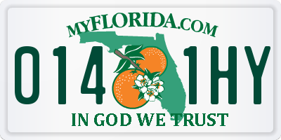 FL license plate 0141HY