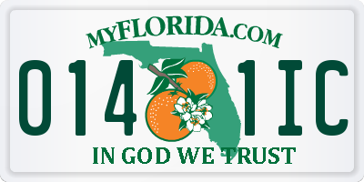 FL license plate 0141IC