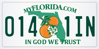 FL license plate 0141IN