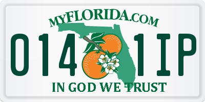 FL license plate 0141IP