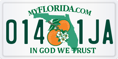 FL license plate 0141JA