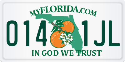 FL license plate 0141JL
