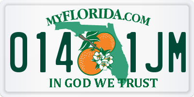 FL license plate 0141JM