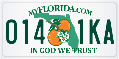 FL license plate 0141KA