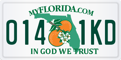 FL license plate 0141KD