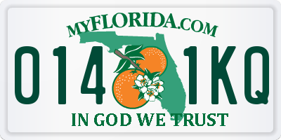FL license plate 0141KQ