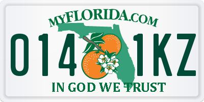 FL license plate 0141KZ