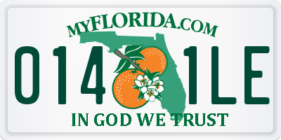 FL license plate 0141LE