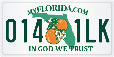 FL license plate 0141LK