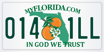 FL license plate 0141LL