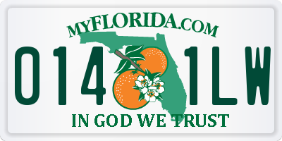 FL license plate 0141LW