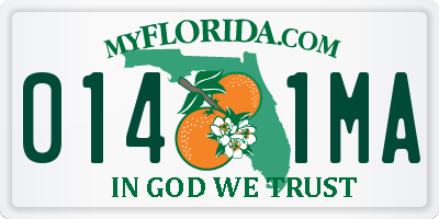 FL license plate 0141MA