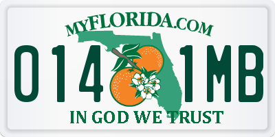 FL license plate 0141MB