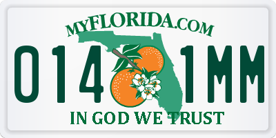 FL license plate 0141MM