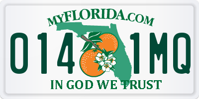 FL license plate 0141MQ
