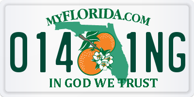 FL license plate 0141NG