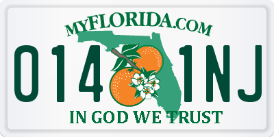 FL license plate 0141NJ