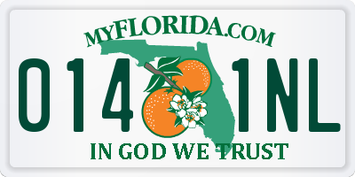FL license plate 0141NL