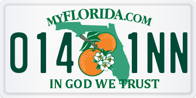 FL license plate 0141NN