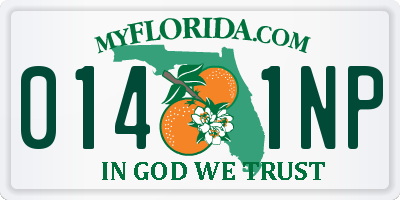 FL license plate 0141NP