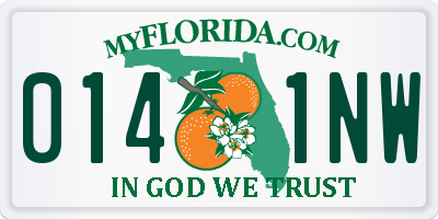 FL license plate 0141NW