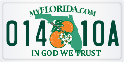 FL license plate 0141OA