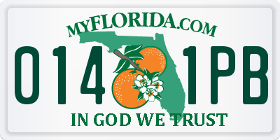 FL license plate 0141PB