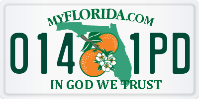 FL license plate 0141PD