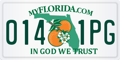 FL license plate 0141PG