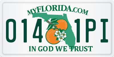FL license plate 0141PI