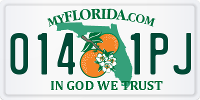 FL license plate 0141PJ