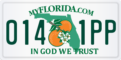 FL license plate 0141PP