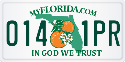FL license plate 0141PR