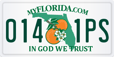 FL license plate 0141PS