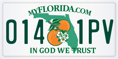 FL license plate 0141PV
