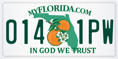 FL license plate 0141PW