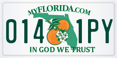 FL license plate 0141PY